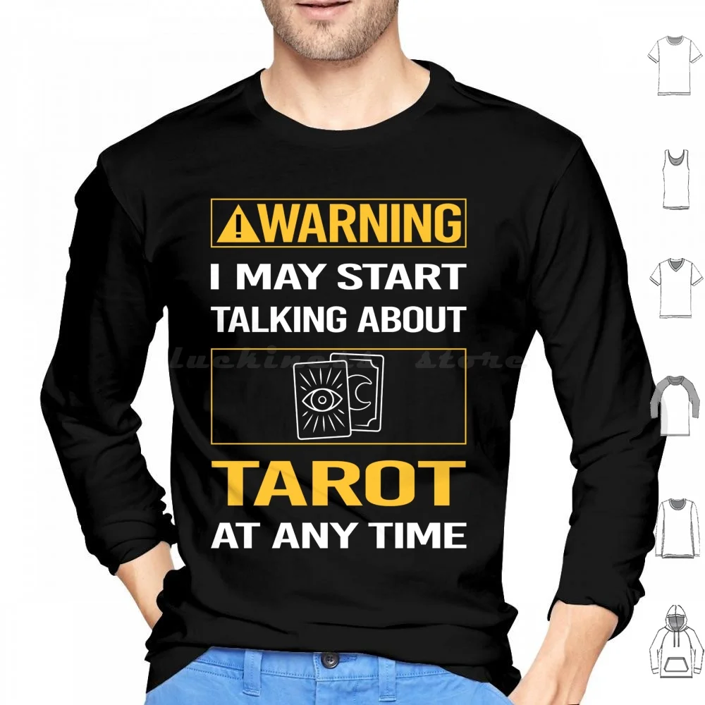 Funny Warning Tarot Hoodies Long Sleeve Warning Tarot Hobby