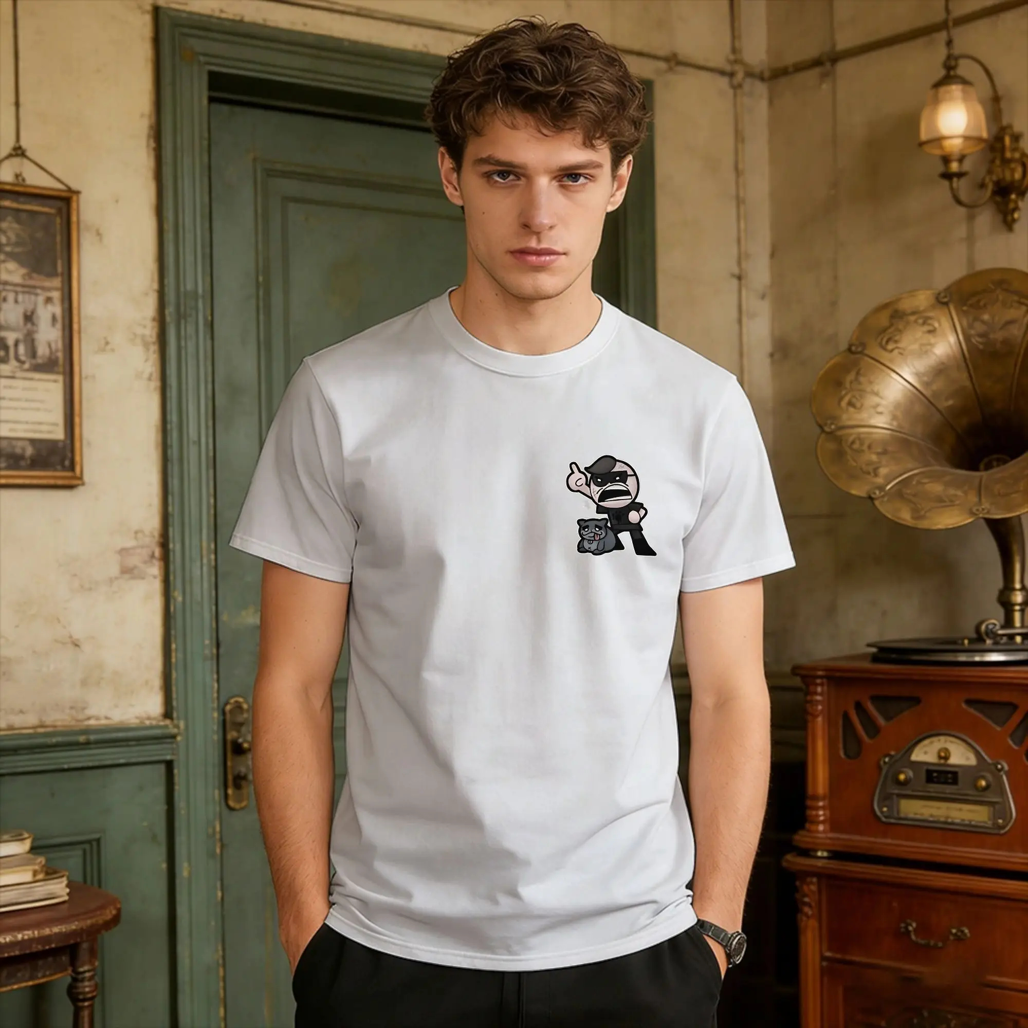 Mewgenics Butch  Cotton T-Shirt For Male Beach  Vintage T Shirts Fashion Tee Shirt Oversized Casual Clothing
