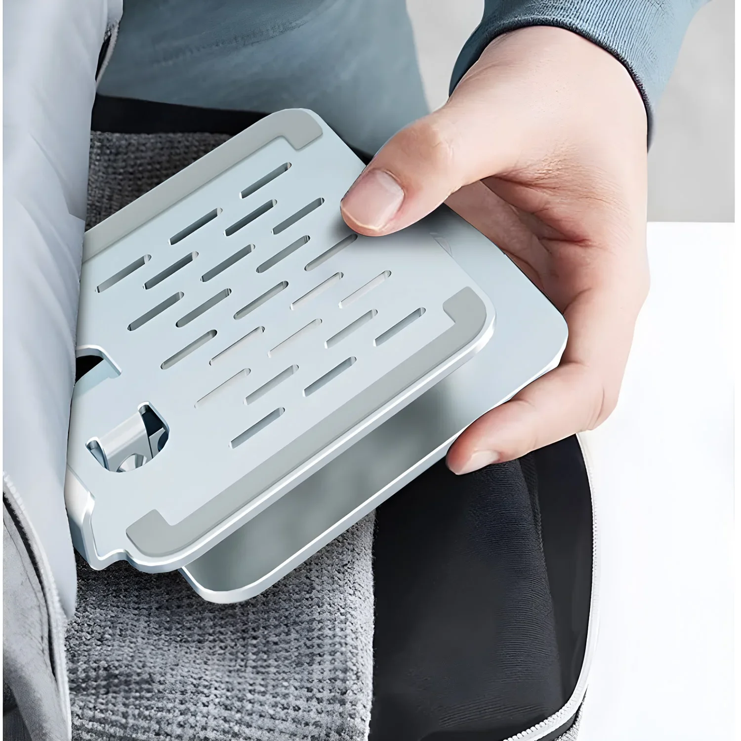 Foldable Laptop Stand Aluminum Alloy Flat Rotating Stand with Anti Slip and Stable PC Metal Stand Suitable for Macbook