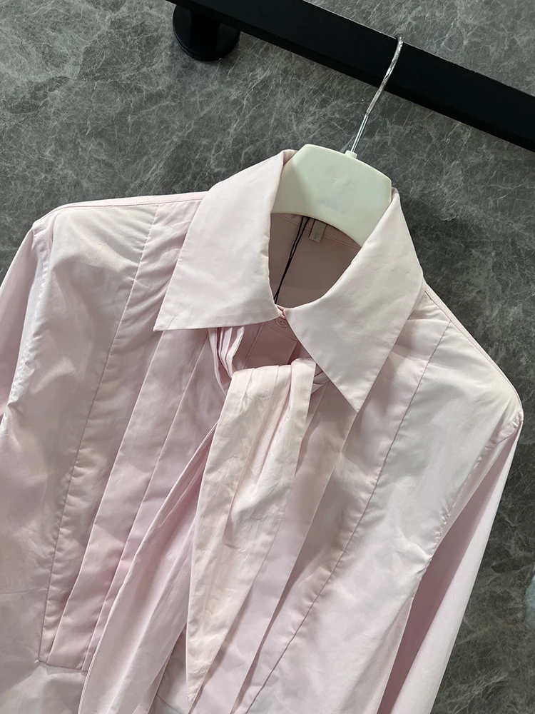 SVORYXIU 2025 新スタイル 秋 デイリーカジュアル レディースシャツ ファッション ホワイト エレガント ルーズ ターンダウンカラーシャツ