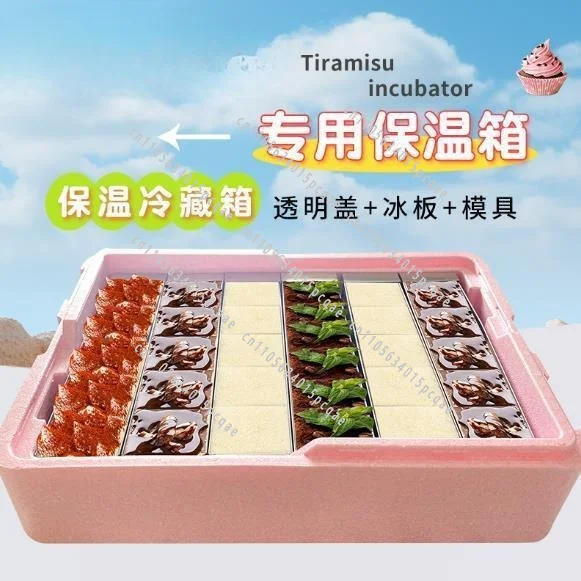 Portable Insulated Foam Cooler Box: Transparent Cover Design, Also for Tiramisu Mold Storage