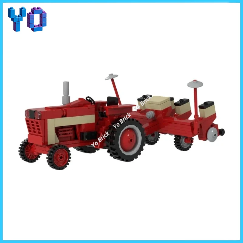 Farm Planting Tractor MOC Building Blocks Corn Seeder Agricultural Machinery DIY Brick Collection Ornament