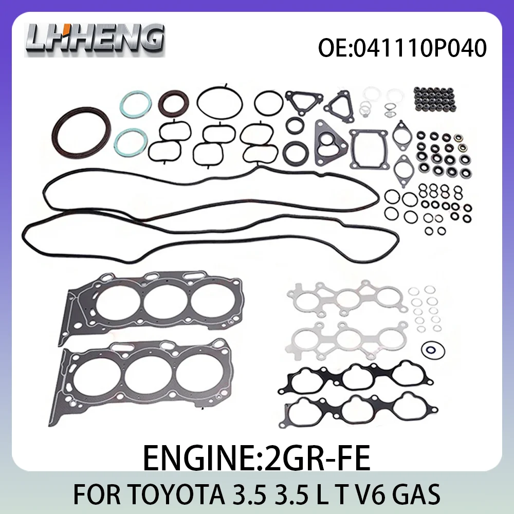 

Engine Full Overhaul Gasket Kit Rebuild Set For TOYOTA ALPHARD AURION AURIS AURIS 041110P040 2GR-FE 3.5 3.5 L T V6 GAS 05-15
