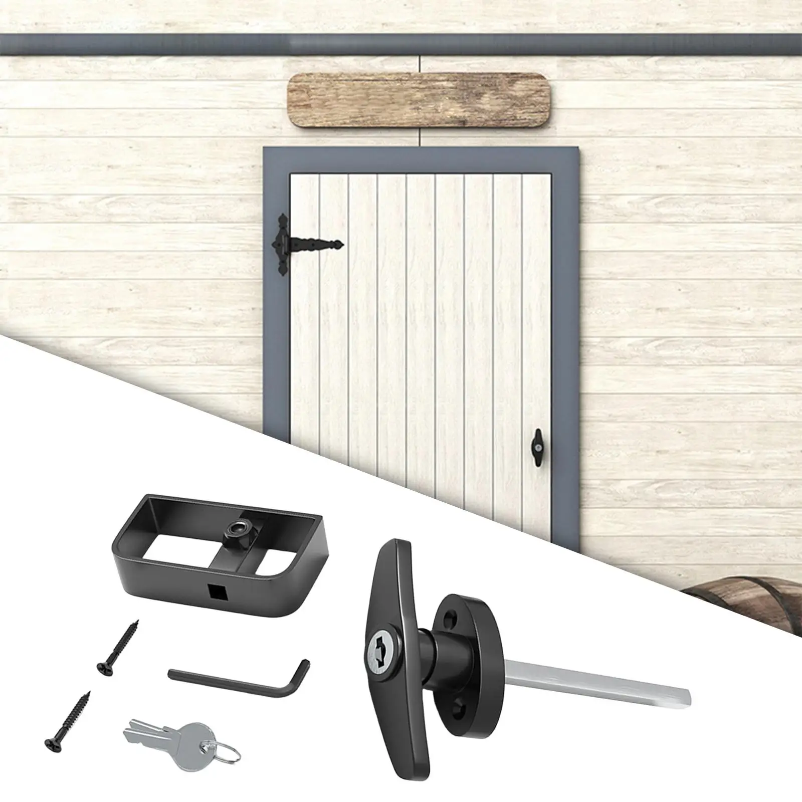 T Handle Lock การเปลี่ยนฮาร์ดแวร์ล็อคสําหรับคาราวานรถพ่วงโรงรถ