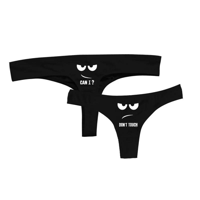 Sexy Couple Lovers Thongs G String Underwear Cute Cartoon For Men Women G String Cotton Panties Couple Panties Set