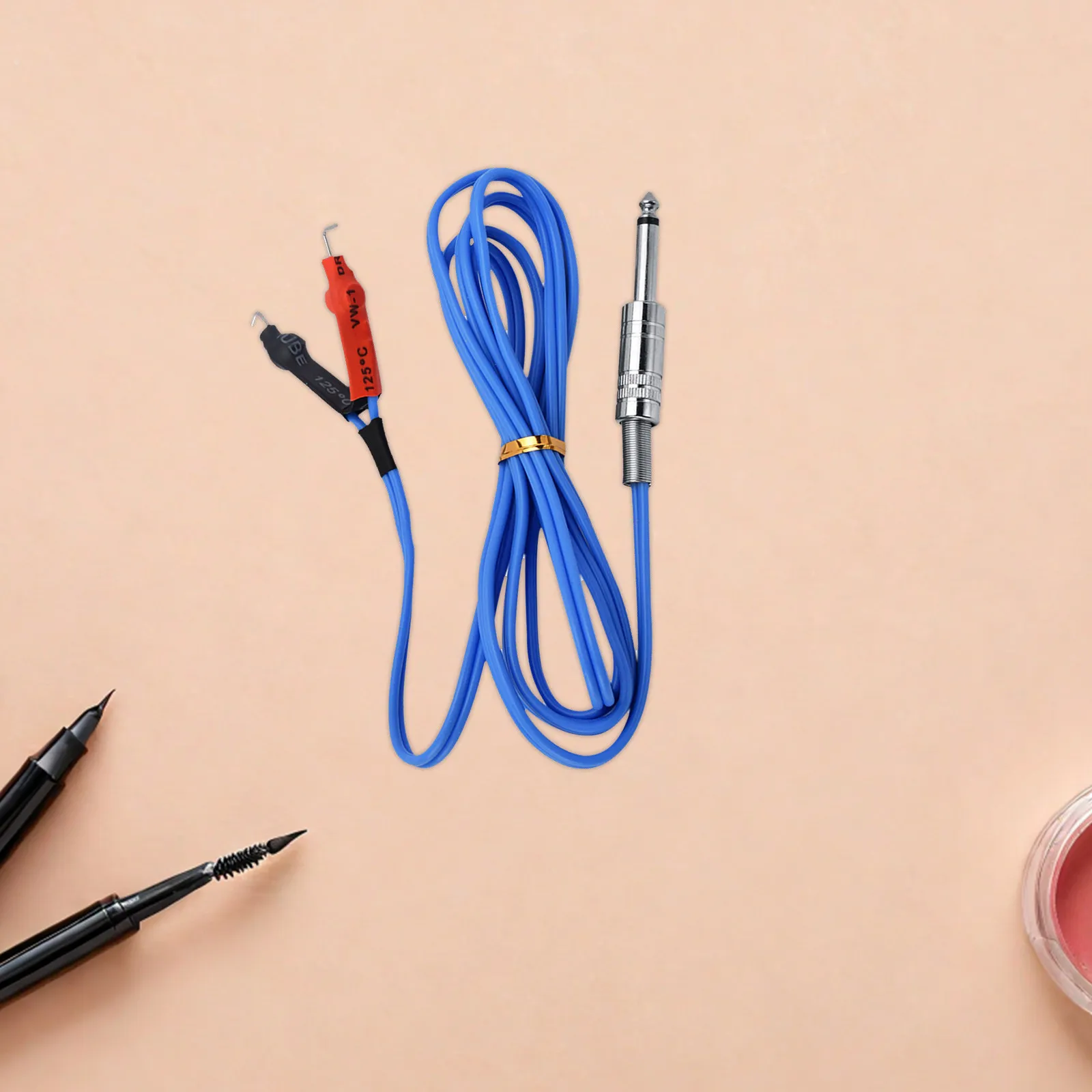 

1 шт. стальной кабель-линер для тату-машинок, силиконовый резиновый провод для подключения к источнику питания, высокопрочный, огнестойкий, из нержавеющей стали