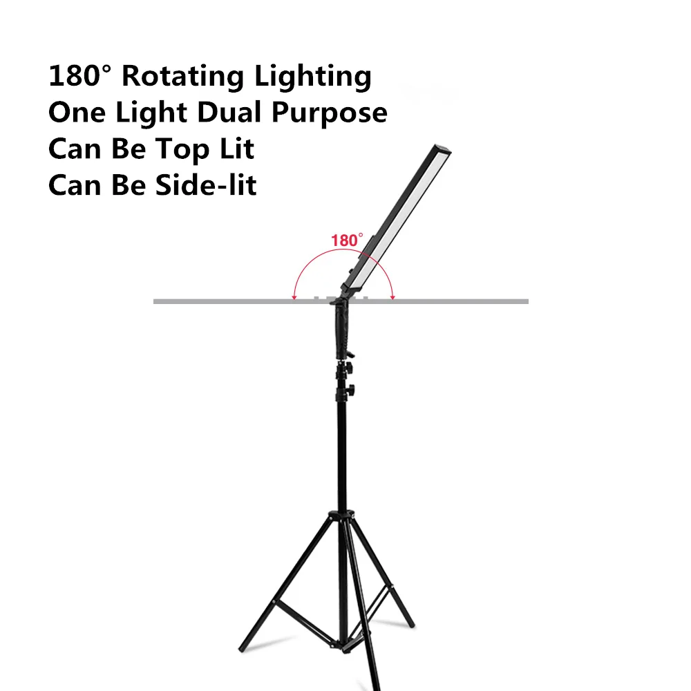 Imagem -06 - Dimmable Led Studio Lighting Kit Luz de Vídeo Handheld Fill Light com Suporte 24w 3200k5500k Fotográfico