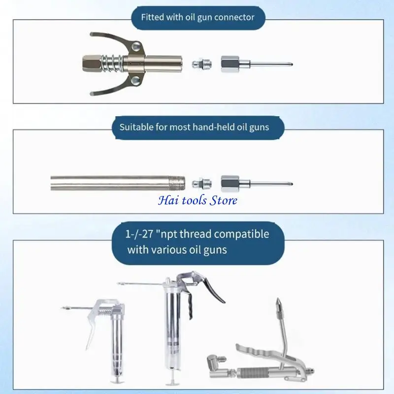 

X37E Grease Needle Nozzle Grease Guns Fittings and Guns Tips Narrow Needle Greaser Adapter Grease Needle Nozzle Industrial
