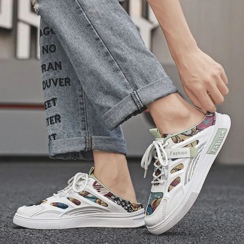 

Шлепанцы-мулы, мужские тапочки на полуплатформе, Mascullino, модная резиновая тенденция высокого качества, летняя распродажа 2024, дизайнерская роскошная мужская обувь