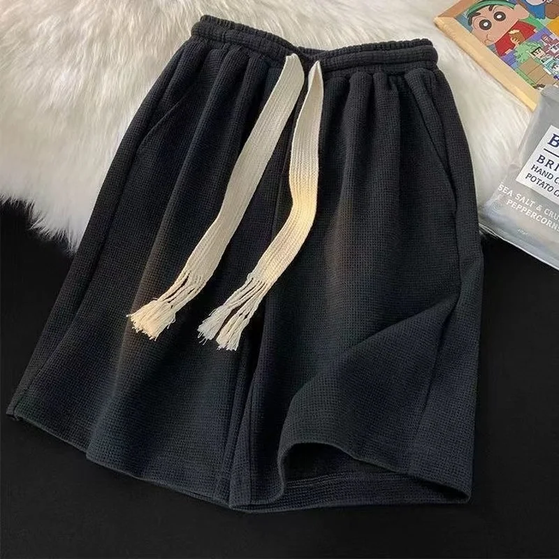 Shorts Women Solid Loose Teens Unisex  Home Casual Cool Streetwear Soft Fashion Summer Simple Gentle Female Ulzzang Young