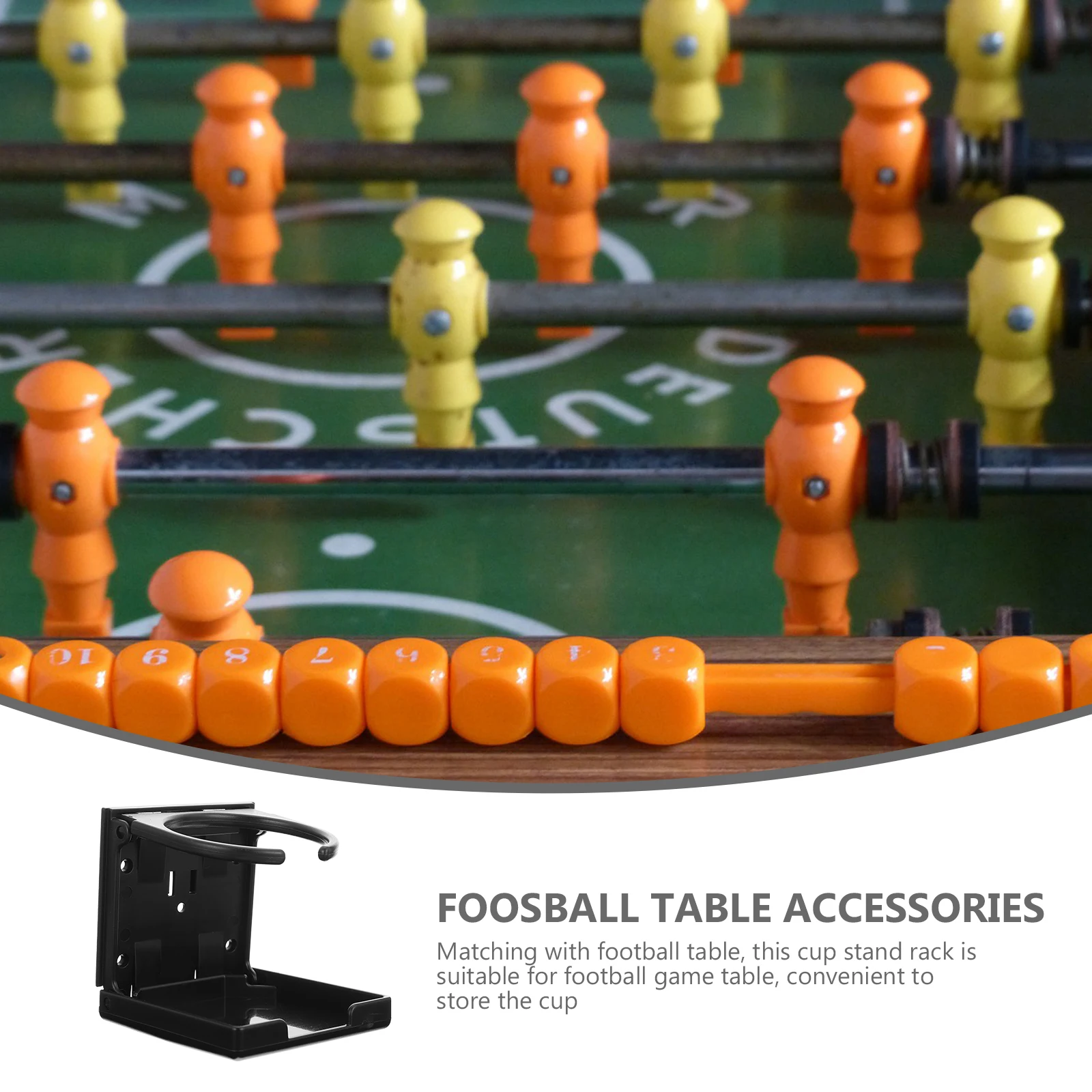 

Foosball Table Cup Stand Plastic Rack Black External HOLDER Game Accessories Football Machine Parts Cup Bracket
