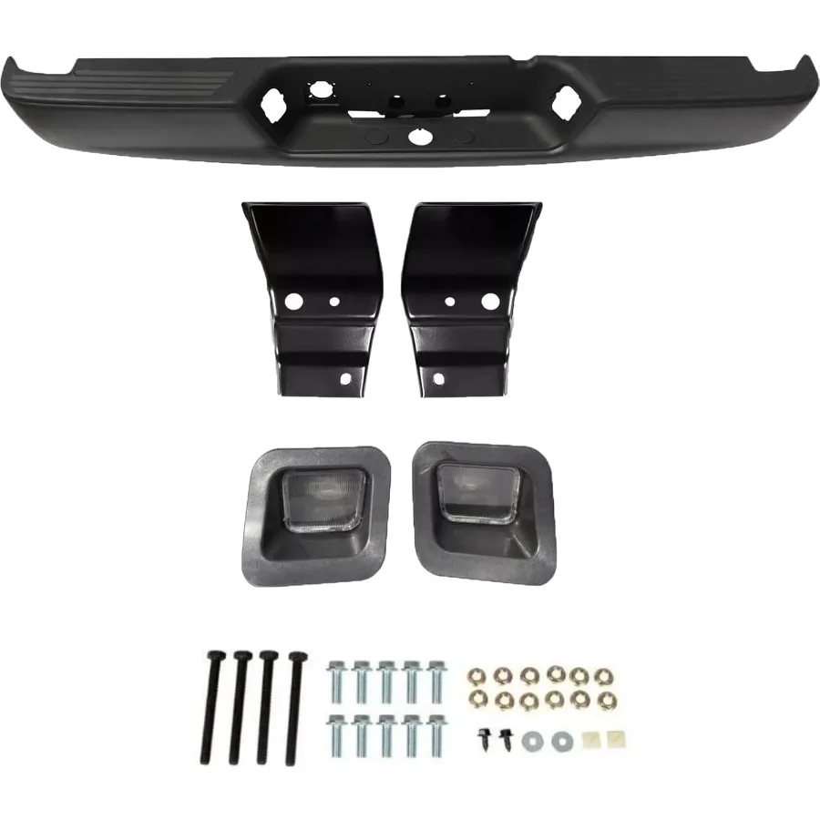 مجموعة المصد الخلفي من الفولاذ لـ 2002-2008 دودج رام 1500 2003-2009 دودج رام 2500 3500 HD استبدال المصد الخلفي الأسود #5