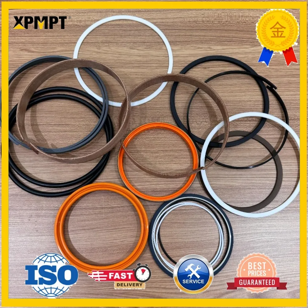 Hydraulic Arm Boom Bucket Cylinder Seal Kit Compatible with Volvo EC330/B Standard Replacement Piston Large Nut Excavator Repair