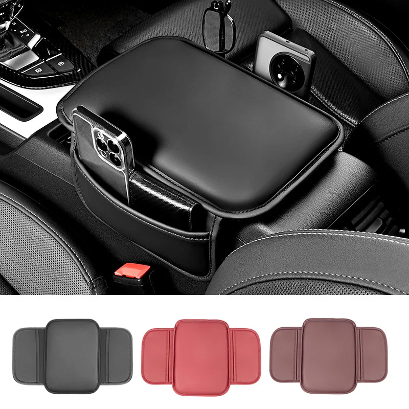 

PU Leather Car Heightened Armrest Cushion Universal Center Console Protection Cover Elbow Support Car Interior Accessories