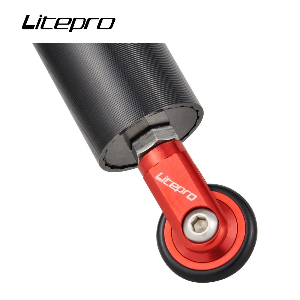 Liteproelite 412 Folding Bicycle Easy Wheel 33.9mm Seat Tube Pushing Wheel Aluminium Alloy Seatpost Push Wheels