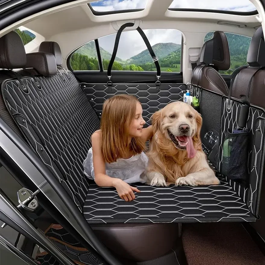 

TantivyBo Back Seat Extender for Dogs, Waterproof Dog Car Seat Cover, Sturdy Backseat Extender for Dogs Hard Bottom