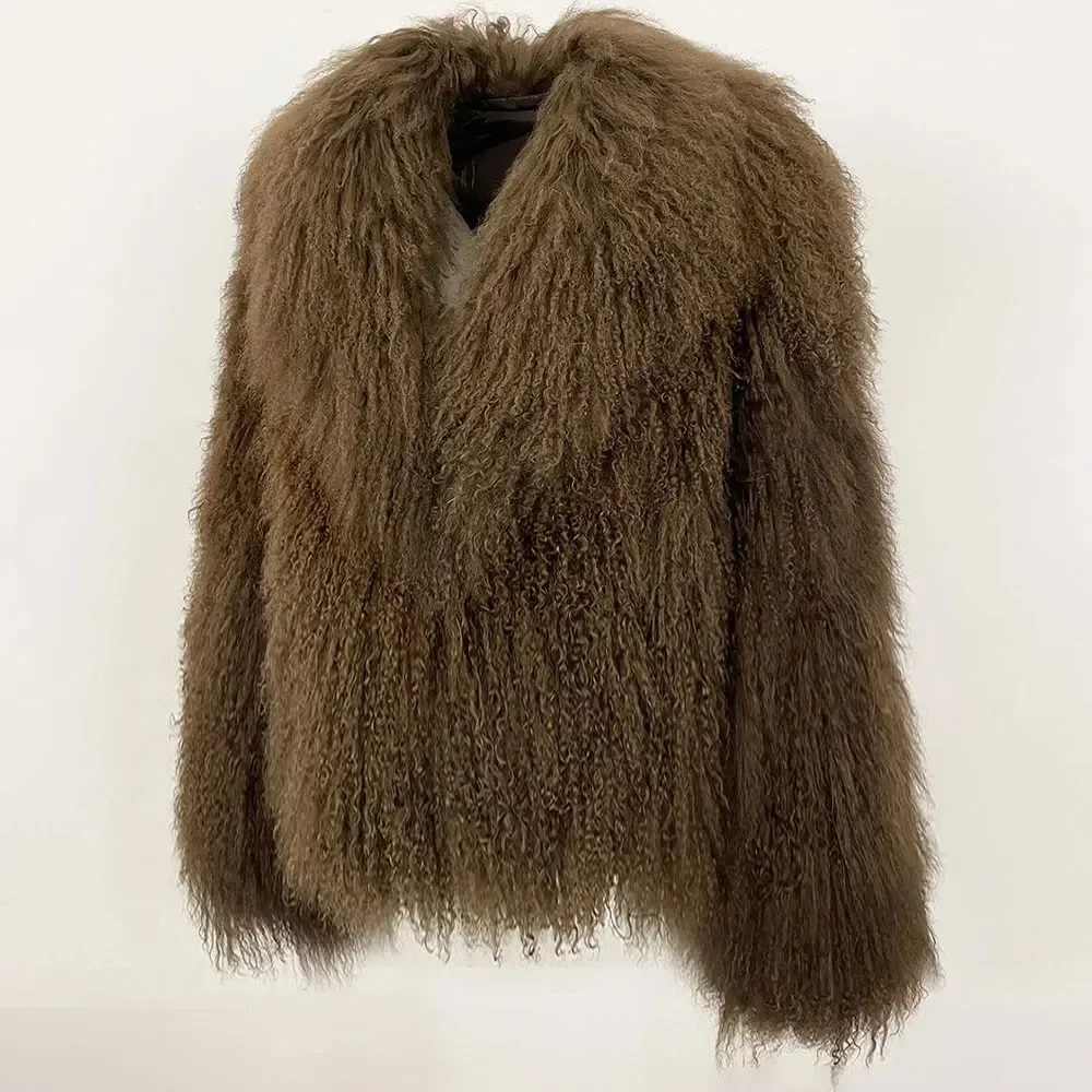 OFTBUY Natürliche Lamm Pelz Mäntel Frühling Dame Echte Mongolei Schafe Pelz Jacken Dicke Echte Mongolischen Schafe Pelz Mäntel Winter Warme Frauen