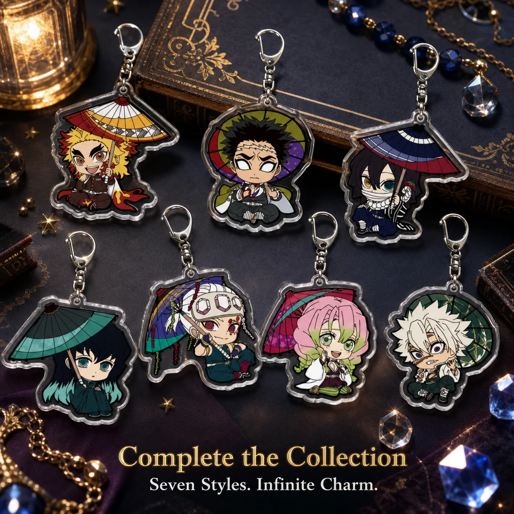 Llavero Acrílico Oficial de Tanjiro Kamado y Zenitsu Agatsuma de Demon Slayer, Colgante de Anime, Artículo Coleccionable, Regalo Kawaii