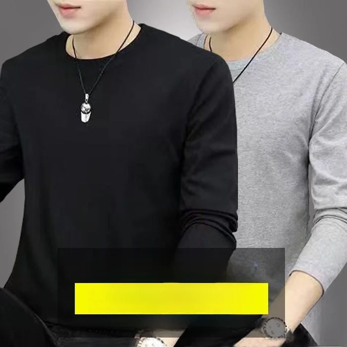 

Футболка из модала Long Sve, мужская весенне-осенняя однотонная основа irt, тонкая внутренняя одежда irt V-ne, облегающий топ с внутренним слоем