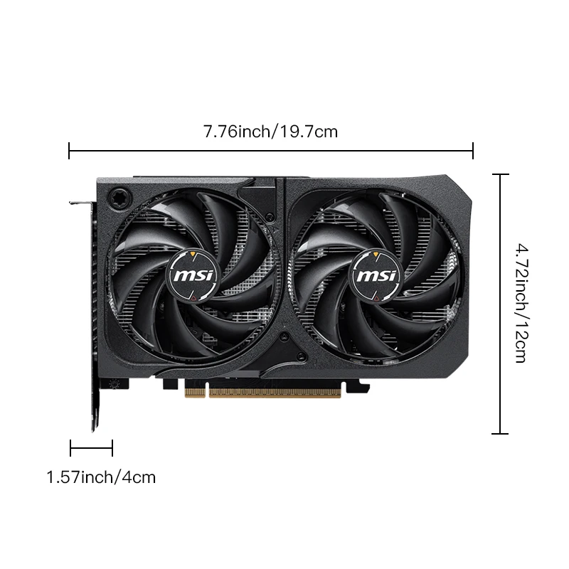 

8GB GDDR7 448GB/s Bandwidth, Overclocked, 2K Gaming Ready MSI RTX 5060 SHADOW 2X OC