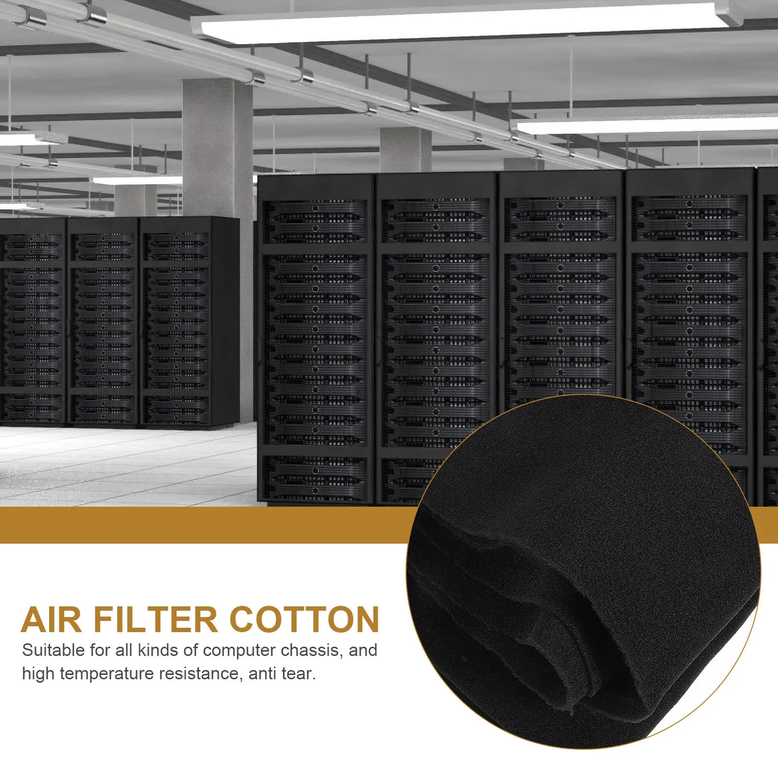 Air Filter Cotton Dust Filter Sponge Replacement for Chassis Server Household Vent Filters High Temperature Resistant Anti Tear