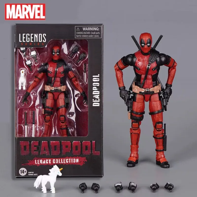 

Marvel Deadpool Movable Action Figure Toy with Parts Horse Model Cartoon Movie Figure Desktop Ornament Decoration Birthday Gifts
