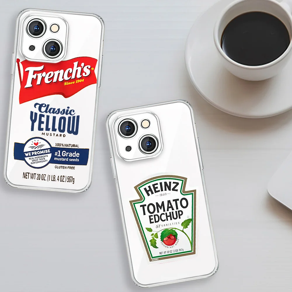 Fashion H-Heinz Tomatos Ketchup mustard Phone Case For Samsung Galaxy A72 A52 A05 Lite Soft Phone transparent Cover