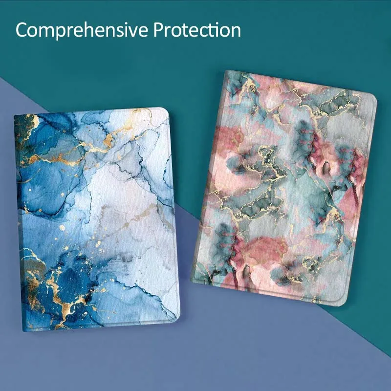 

Чехол для планшета с текстурой цветного камня, популярный для Huawei MediaPad T5 T10s M6 M5Lite SE Honor Tab 5 6 7 V7 V8 X8a X9a Pro, мягкий, в подарок