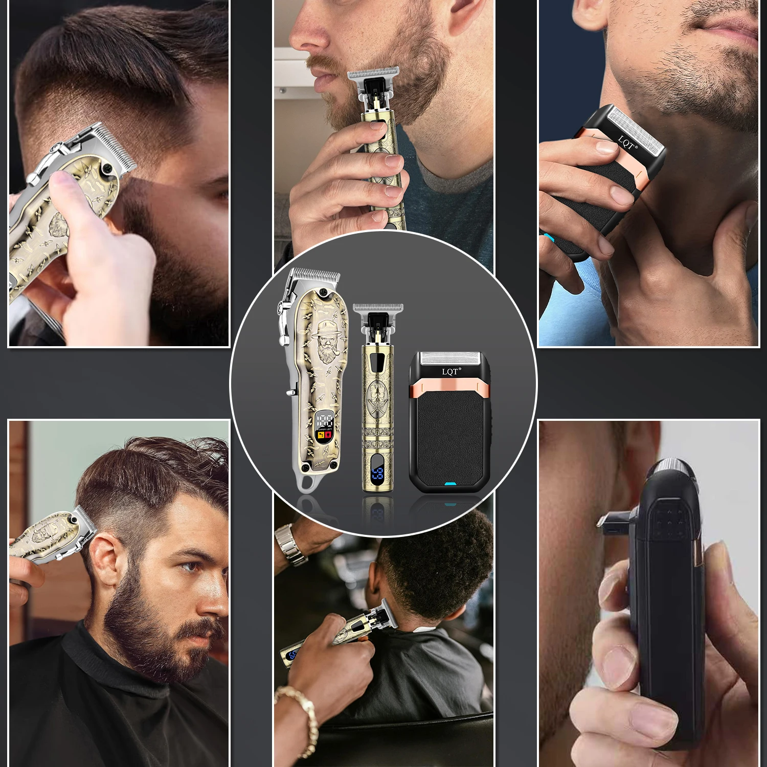 أدوات الحلاقة الاحترافية: ماكينة قص الشعر الكهربائية اللاسلكية للرجال، مجموعة العناية باللحية، ماكينة قص الشعر ومجموعة ماكينة الحلاقة الكهربائية، هدايا للرجال #6