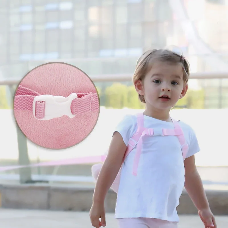 New Cartoon Anti-walking Lost Shoulder Backpack Baby Girls Boys Plush Small Bags With Traction Rope Anti-lost Toddler Schoolbag