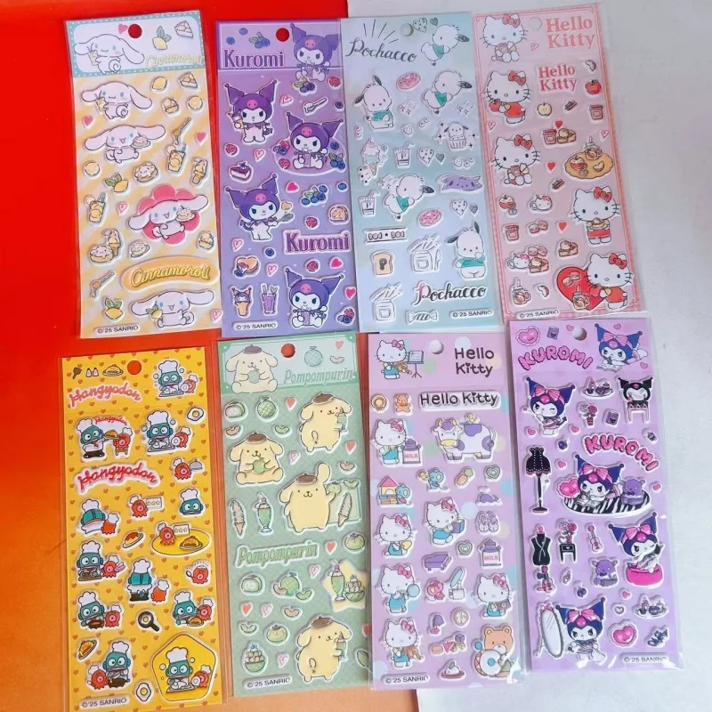 24-ピース-ロットサンリオ-hangyodon-keroppi-メロディーステッカーかわいいクロミ-littletwinstars-スクラップブッキング-diy-日記装飾ステッカー