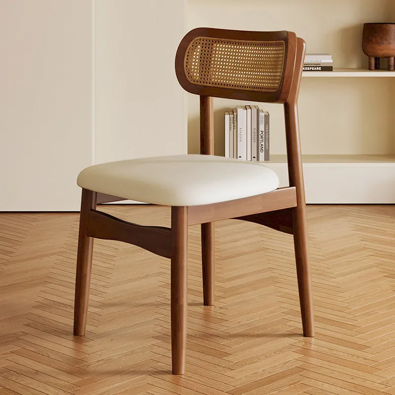 Silla de Comedor Moderna Tapizada, Silla de Oficina Portátil Rústica para Restaurante, Silla de Comedor con Brazos Relajantes, Sillas para Comedor, Muebles