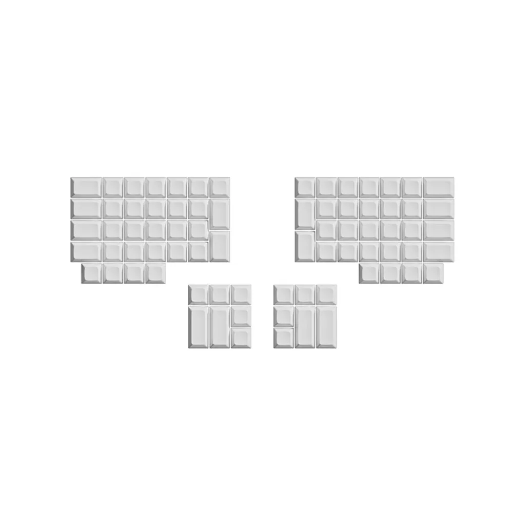 Ergo Split Keyboard Keycap Set 76Key PBT Custom Spherical Keyboard Cap No Lettering DSA Profile KeyCap for Mechanical Keyboard