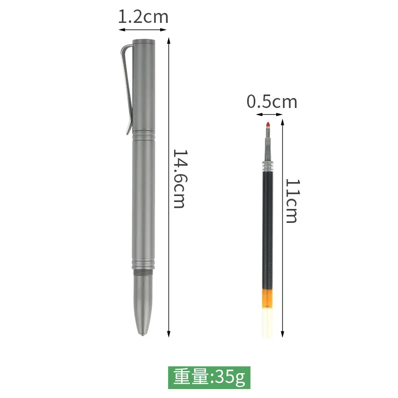 1Pc EDC Titanium Alloy Pen With Writing Portable Multipurpose Outdoor EDC Tools