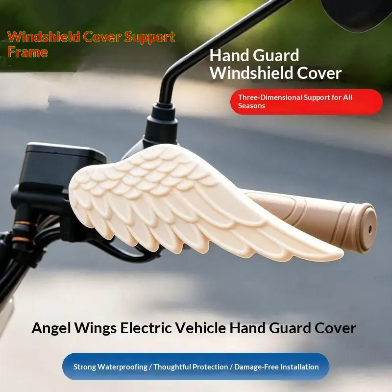 2Pcs Motorcycle Handlebar Windshield Universal Angel Wings Handguards For E-Scooter Moto Anti-Collision Handlebar Protectors