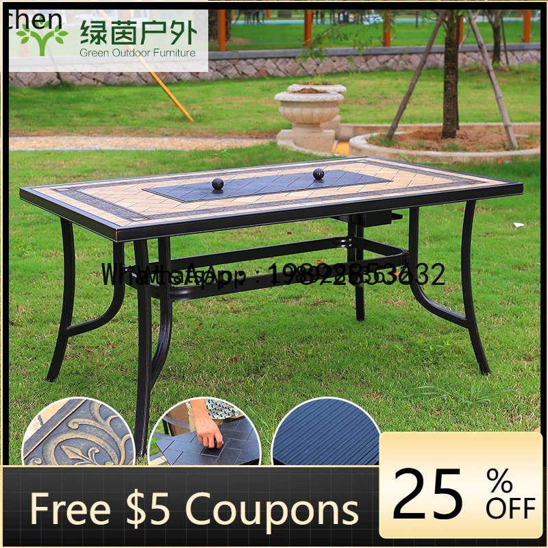 LYY Outdoor Household Commercial Barbecue Grill Table and Chair Charcoal Stall Barbecue Bench Barbecue Shelf Yard
