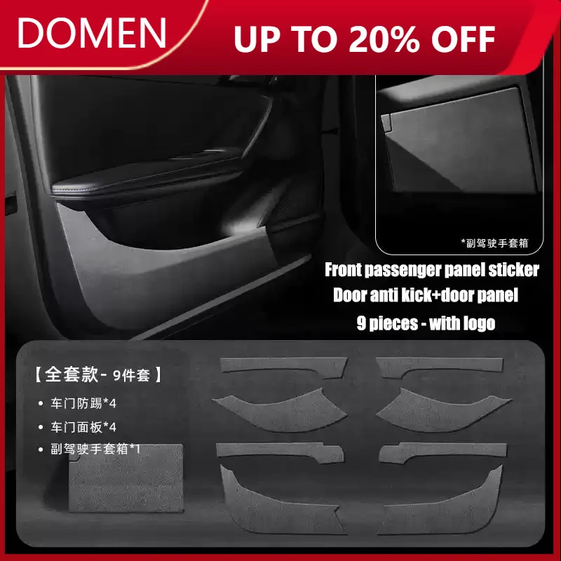 

For MG 4 MG4 EV Mulan 2022 2023 2024 Plush material door anti kick protection pad interior decoration