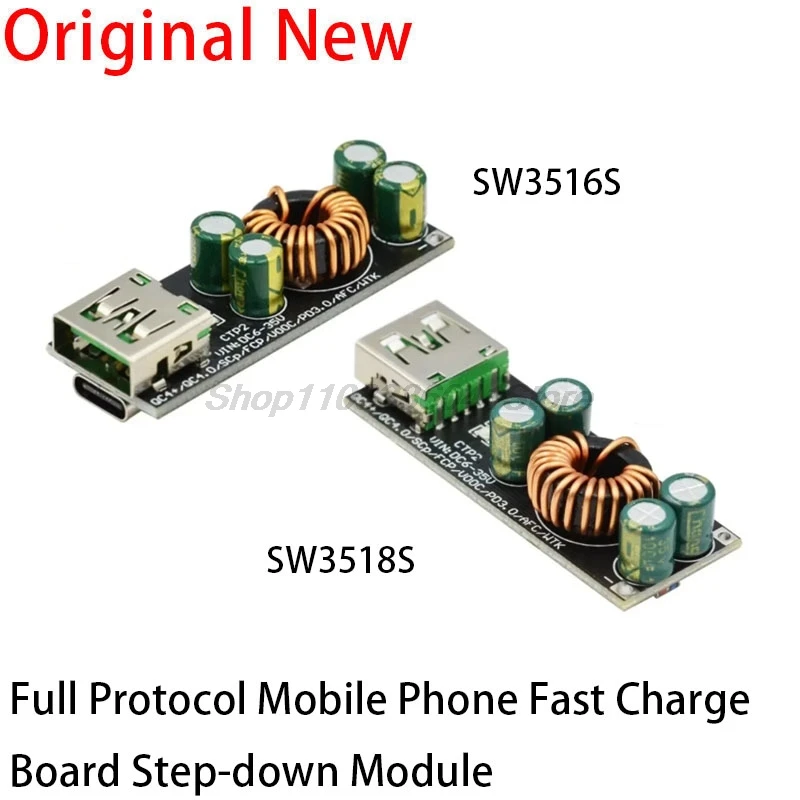 6-35V SW3518S SW3516S Full Protocol Mobile Phone Fast Charge Board Step-down Module QC4.03.0 for Battery Charger Module