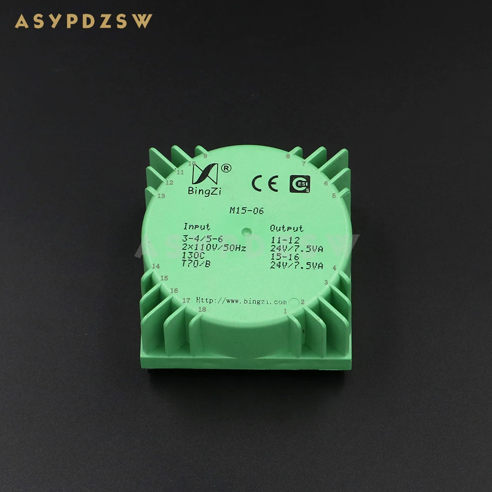 15VA Green Square 15W Sealed toroidal transformers M15-06 Output voltage AC dual 24V(2*24V)