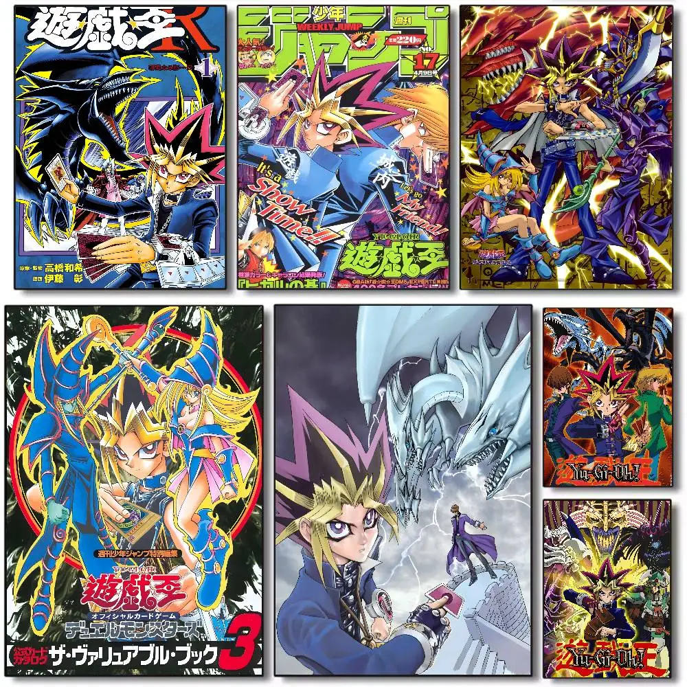 Amine Yu Gi Oh Classic Anime Poster Art canvas HD aesthetic Printing Paper Wall Art for Living Room Bar fashion Home Decor
