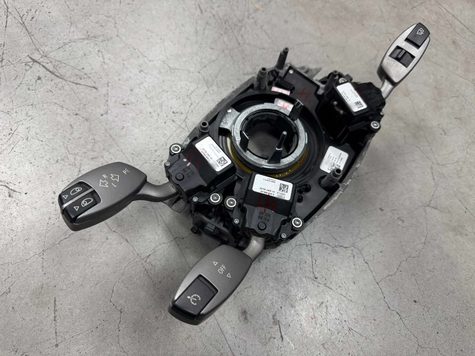 الكلاسيكية عالية الجودة 7 سلسلة E65E66 مجموعة عمود التوجيه التبديل مركز زاوية الاستشعار مفتاح الإضاءة مثبت السرعة ل #4