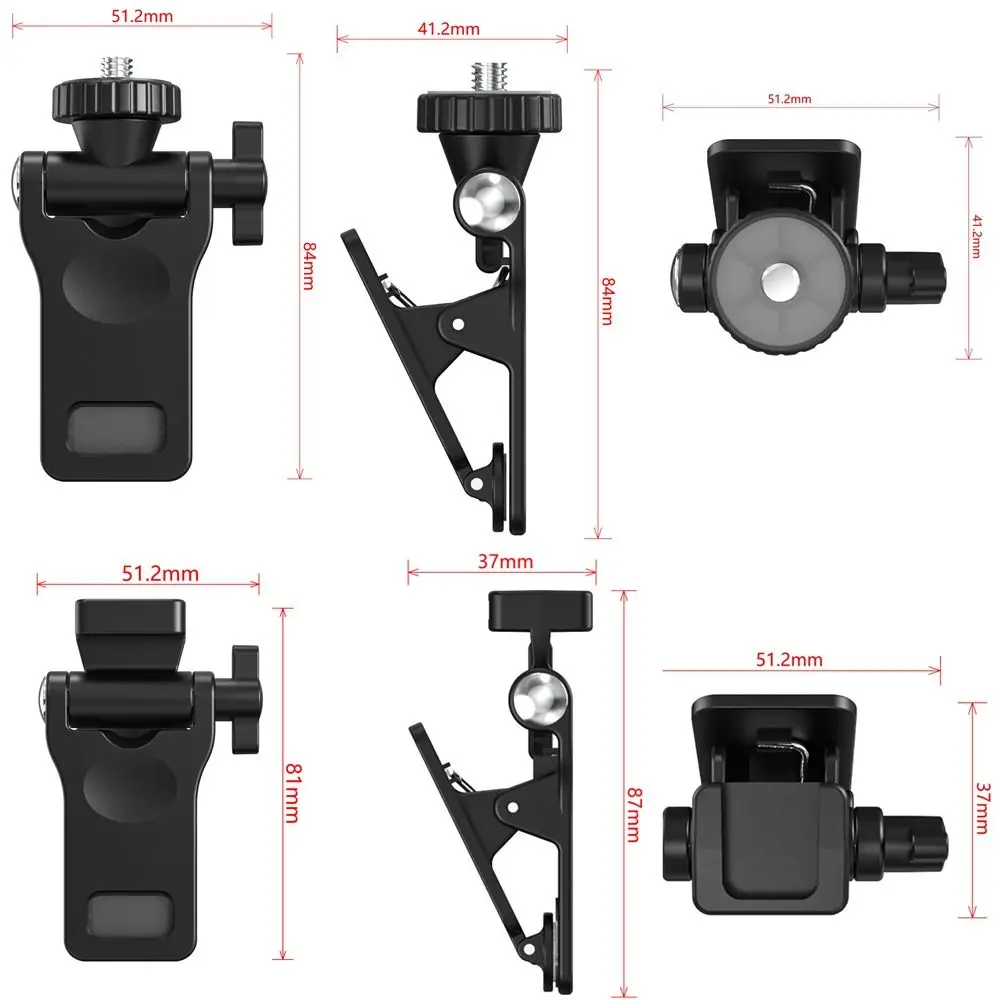 1/4 Screw Mount Mini Fill Light Clip Plastic Mobile Phone Computer Fill Light Fixed LED Selfie Fill Light Clamp Portable