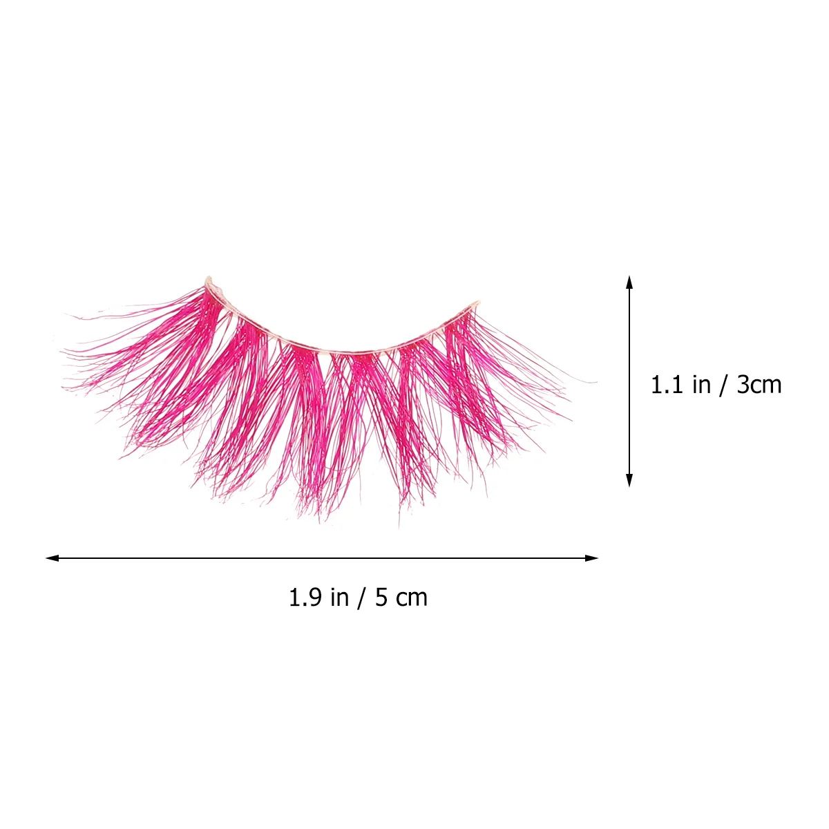 2Pairs Colorful Faux Eyelashes Premium Hair Light Weight Non Deformable 3D Thick Lashes for Eye Makeup Daily Wear
