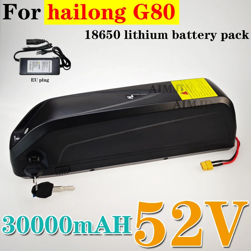 Hailong G80 EBike Battery 52V 30Ah Mountain Bicycle 18650 Electric Bateria Pack for Bafang 2000W 1500W 750W 1000W 500W