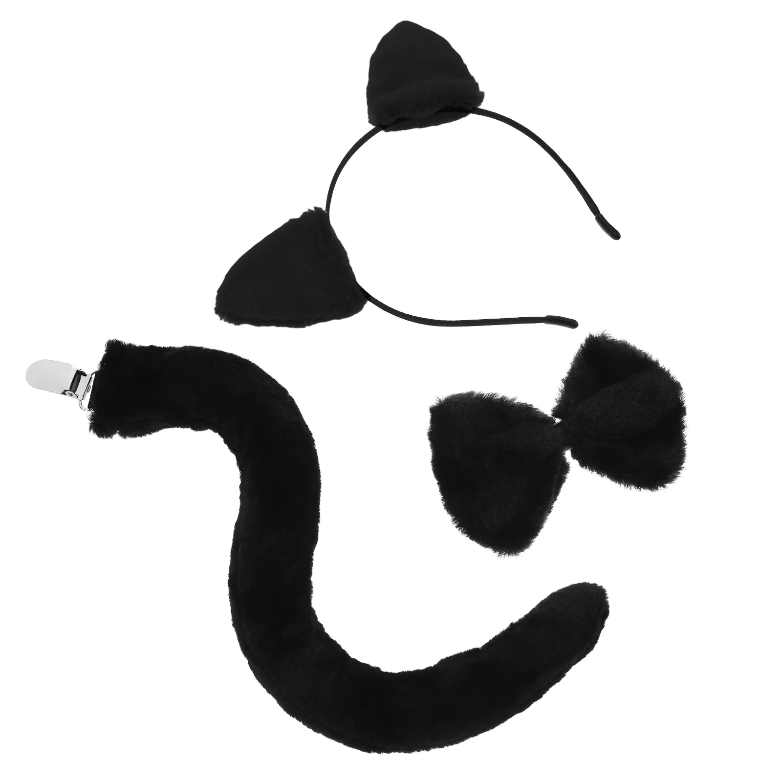

Halloween Cat Ears Headband Woman Pheromone Collar Plush Costume Accessories for Women
