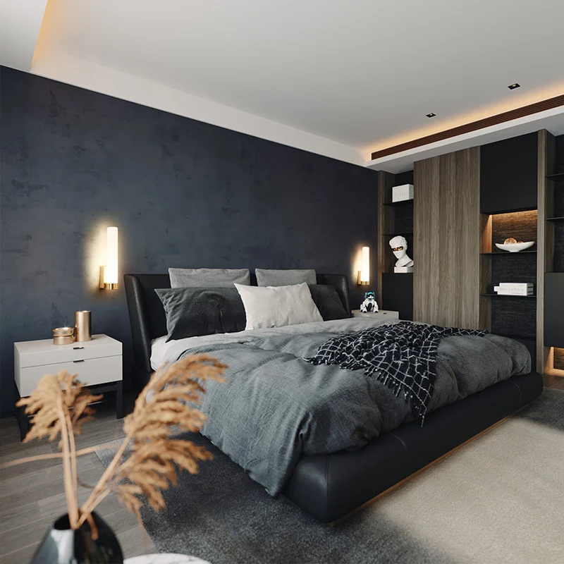 Modern Led Bedside Wall Lamp Nordic Glass Wall Light For Living Room Bedroom Stairs Led Light Bathroom Fixtures Mirror Light