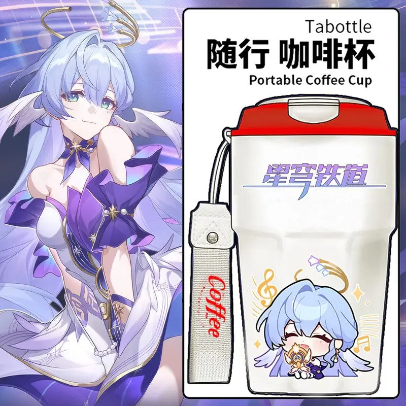 Game Honkai: Star Rail Cos Robin Singer Q Edition 304 Stainless Steel 420ml Cartoon Cute Insulated Coffee Mug Gift