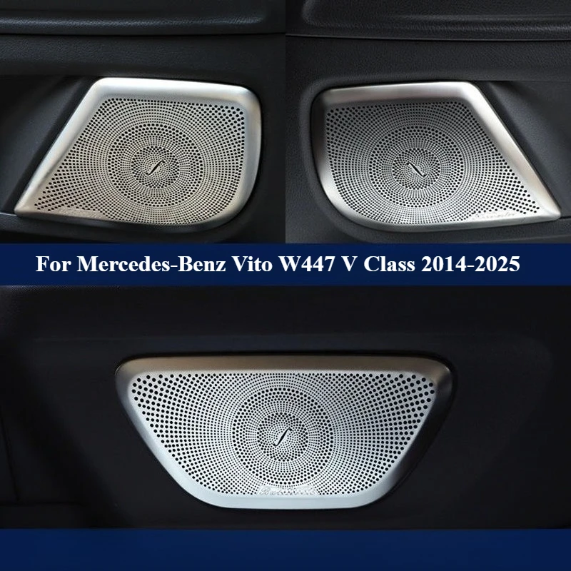 

For Mercedes-Benz Vito W447 V Class 2014-2025 Interior Burmester Door Stereo Loudspeaker Speaker Audio Cover Car Styling