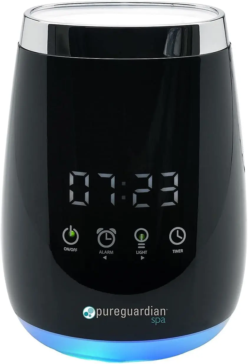 

Diffuser for Essential Oils, Ultrasonic, Cool Mist, Aromatherapy Creates Relaxing Environment, Optional Night Light, Alarm