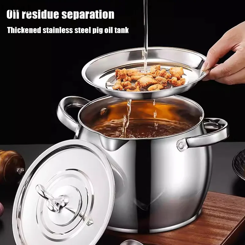 ómHM4 Parque Metaal Reuzebak Grote Capaciteit Olieopslagvat Olievat Wastafel Met Deksel Keuken Met Filter Reuzel Tank